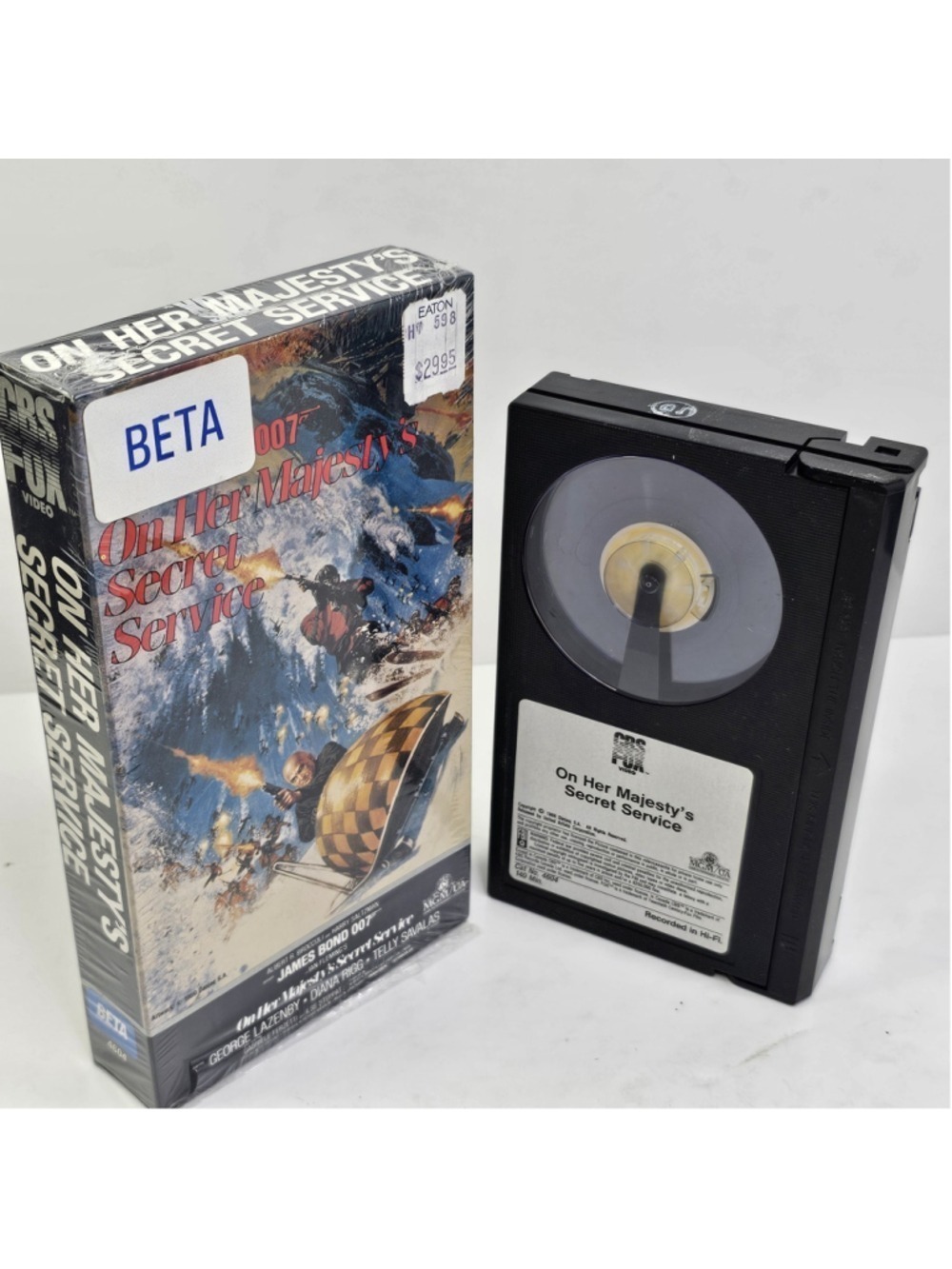 BETAMAX James Bond 007 On Her Majesty’s Secret Service Tape CBS Fox Video Beta